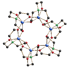 Strukturdarstellung von Fe6(tea)6