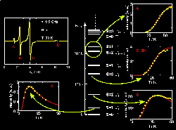 Temperaturabhängigkeit der ESR-Resonanzen von Fe6(tea)6